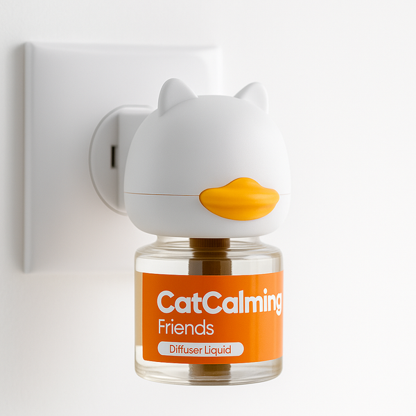Plug the diffuser with CatCalming bottle into an outlet